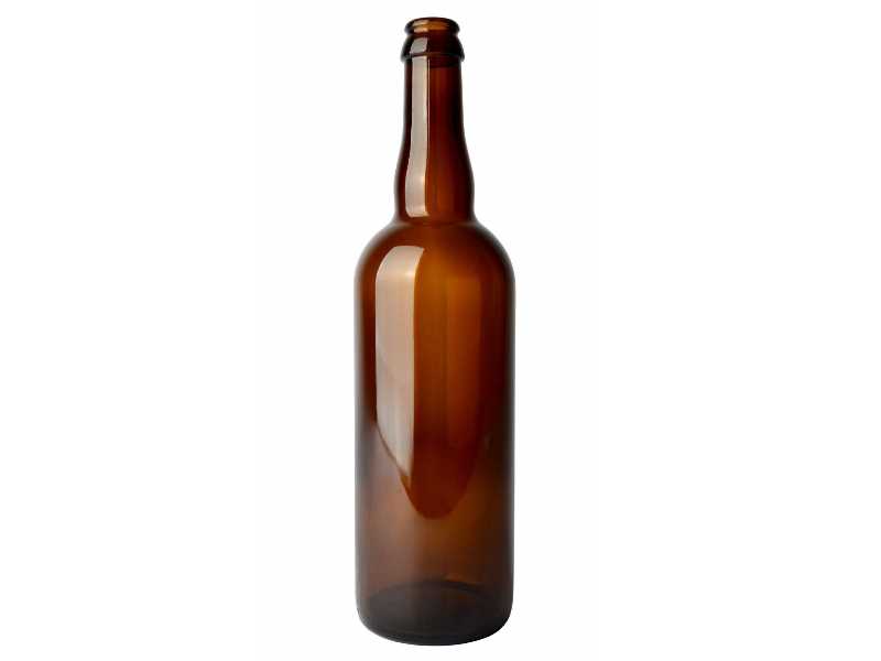 Beer bottle Belge 75 cl, brown, crown cap 26 mm, carton 12 pieces