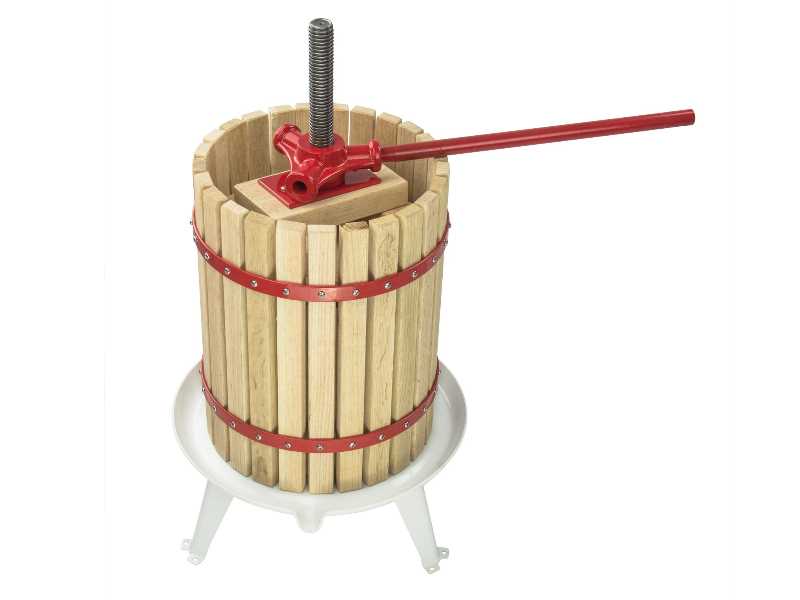 Fruit press with wooden basket 18 l