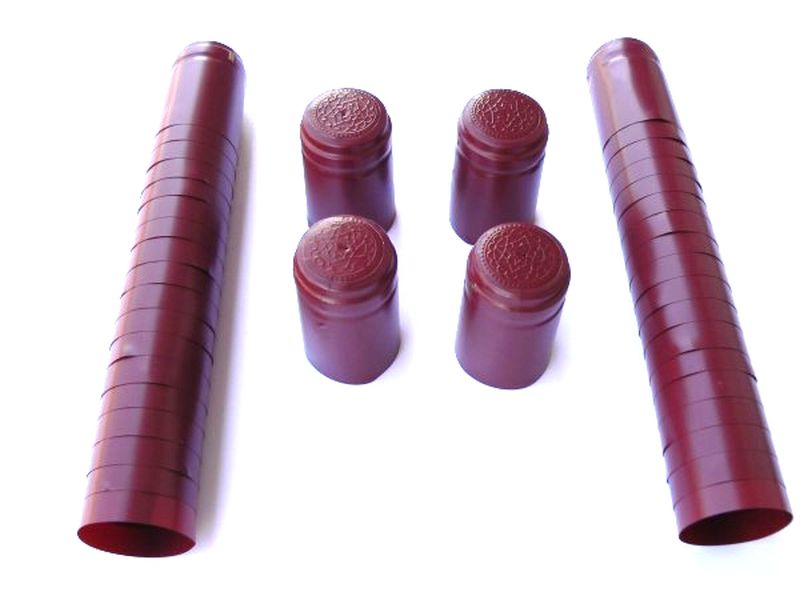 100 shrink capsules in dark red for wine corks Corks