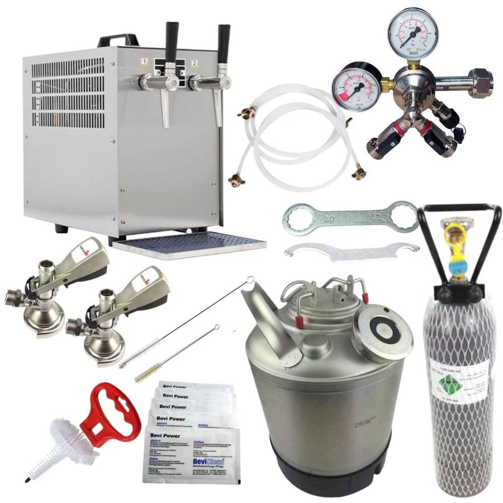 Bierkoffer 60 l/h Oprema Trockenkühler 2 leitig Zapfanlage Premium Set Bierkoffer 60 l/h Oprema Trockenkühler 2 leitig Zapfanlage Premium Set