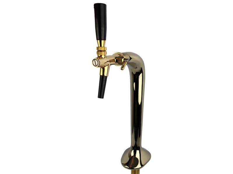 Schwanenhalssäule gold 1 leitig mit Kompensatorhahn Schwanenhalssäule gold 1 leitig mit Kompensatorhahn