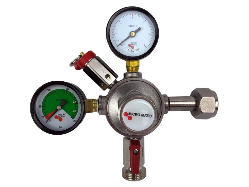 CO2-Druckminderer 3bar 1 leitig Micro Matic Typ Premium Bier CO2-Druckminderer 3bar 1 leitig Micro Matic Typ Premium Bier