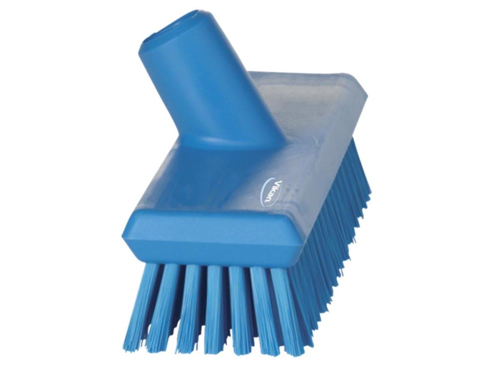 Vikan scrubbing brush with water flow, 270 mm, medium, blue