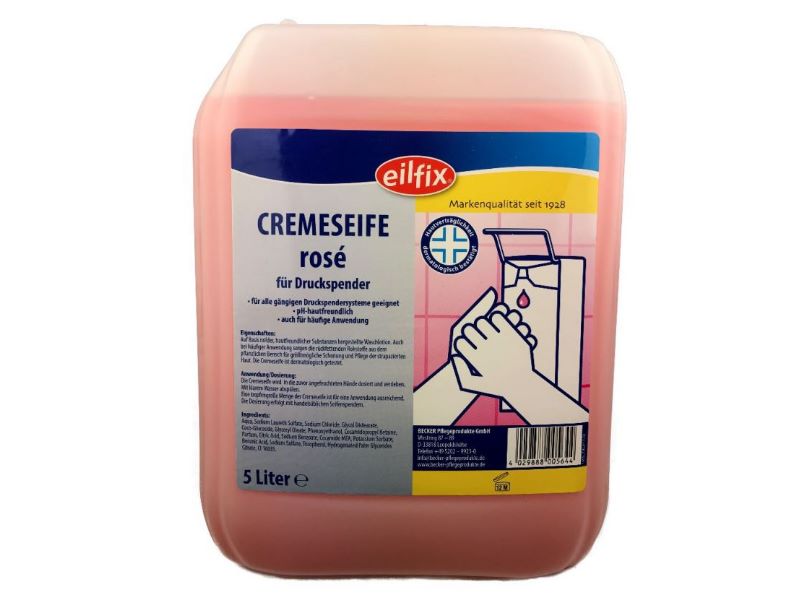 Eilfix Flüssigseife Cremeseife für Seifenspender rosa 5 Liter Eilfix Flüssigseife Cremeseife für Seifenspender rosa 5 Liter