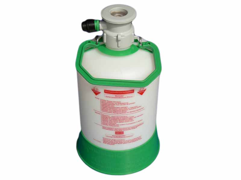 Reinigungsbehälter 5 L Liter aus Kunststoff mit Flachfitting Reinigungsbehälter für Schankanlage reinigen