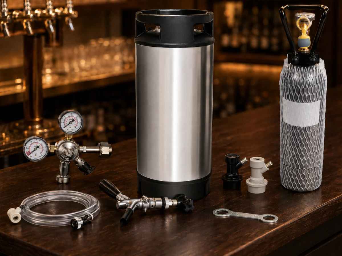 NC Keg Set mit CO2 Anschluss, Getränkeanschluss und Zubehör