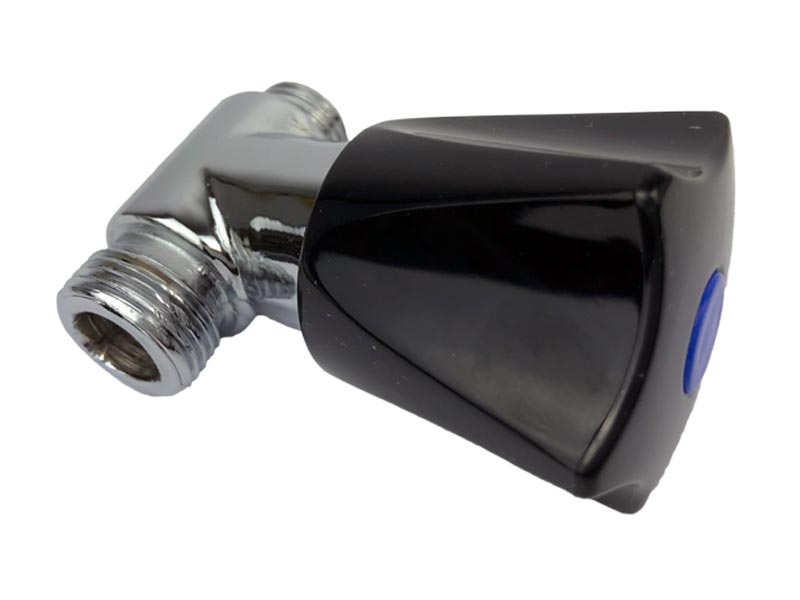 Underflush valve for cold water tap, chrome-plated