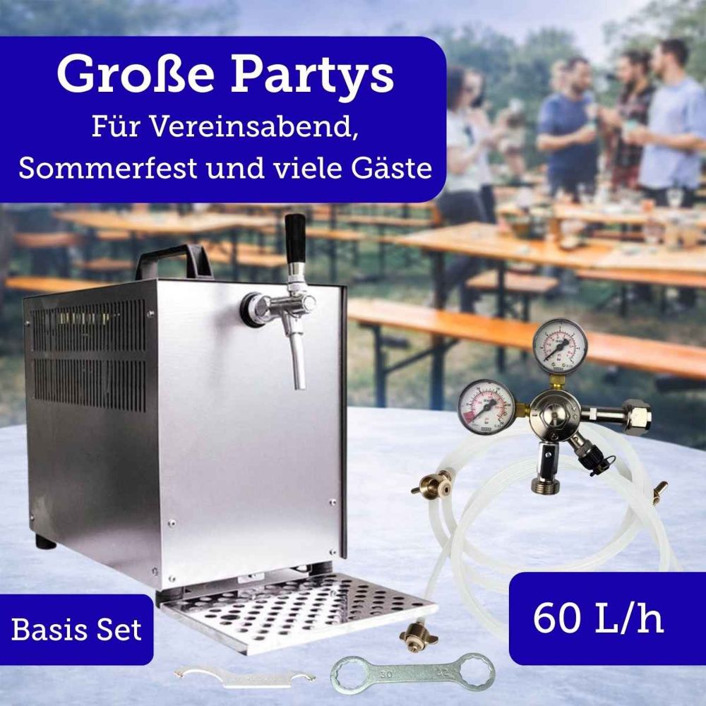 Bierkoffer 60 l/h Oprema Durchlaufkühler 1 leitig Zapfanlage Basis Set