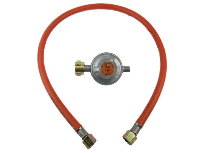 Gas burner set with gas hose 150cm pressure regulator 50mbar