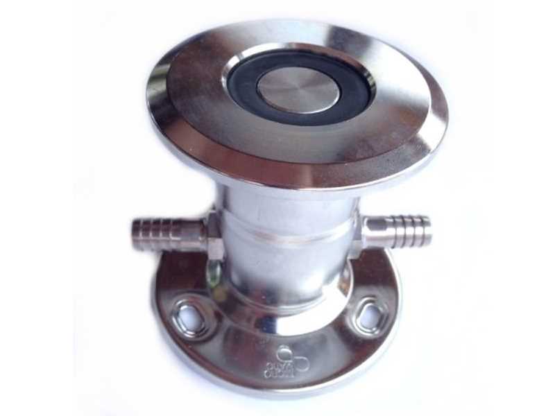 Reinigungsadapter mit 2x Stutzen für Flachfitting aus VA Reinigungsadapter mit 2x Stutzen für Flachfitting aus VA