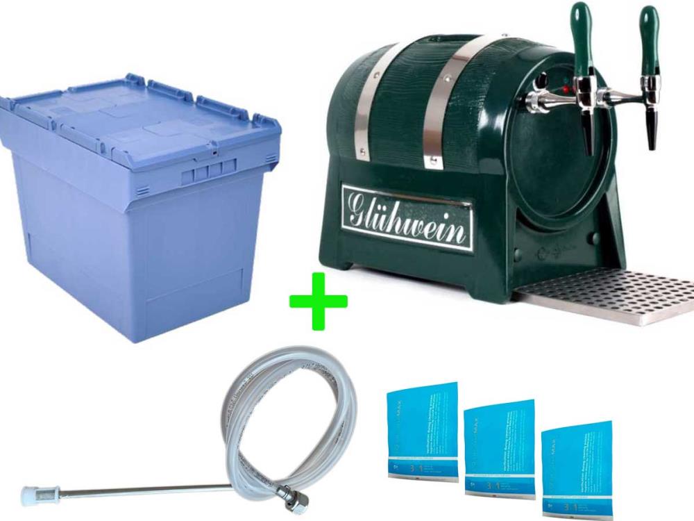 Glühweinzapfanlage, 3 KW, 35 l/h, 2 Zapfhähne, mit elektrischen Pumpen, Fassform von Schankanlagen Koch Glühweinzapfanlage, 3 KW, 35 l/h, 2 Zapfhähne, mit elektrischen Pumpen, Fassform von Schankanlagen Koch