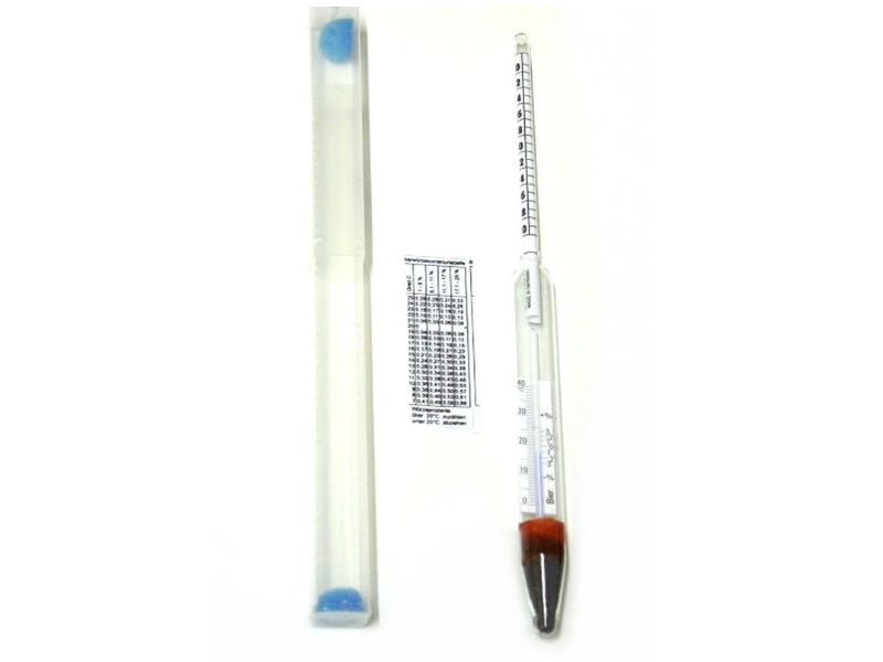 Bierspindel Würzespindel 0-20 Gew.% mit Thermometer Bierspindel Würzespindel 0-20 Gew.% mit Thermometer