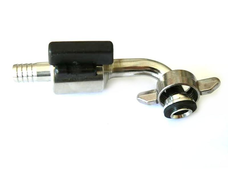 Bierabstellhahn gebogen aus CNS in 10mm Bierabstellhahn gebogen aus CNS in 10mm