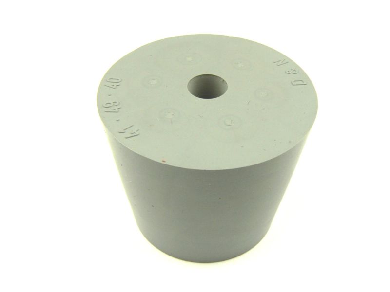 Gummi Stopfen 49/41 mit 9mm Bohrung Gummi Stopfen 49/41 mit 9mm Bohrung