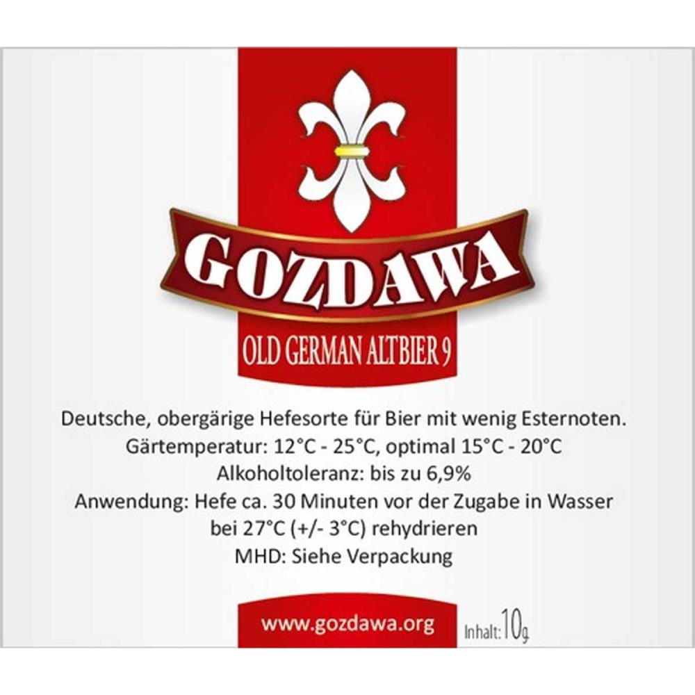 Gozdawa Old German Altbier 9 OGA9 Bierhefe obergärig 10g