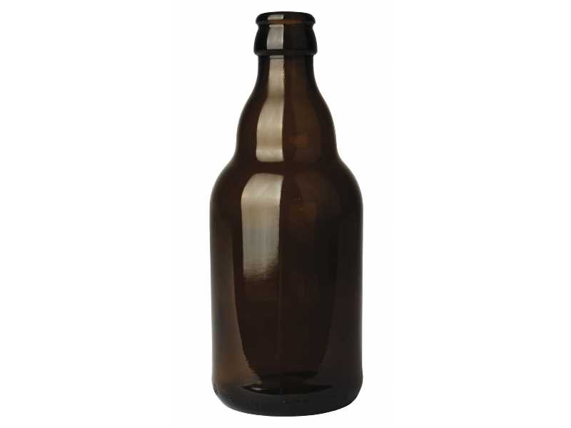 Steinie beer bottle 33 cl, brown, 26 mm, carton 24 pieces