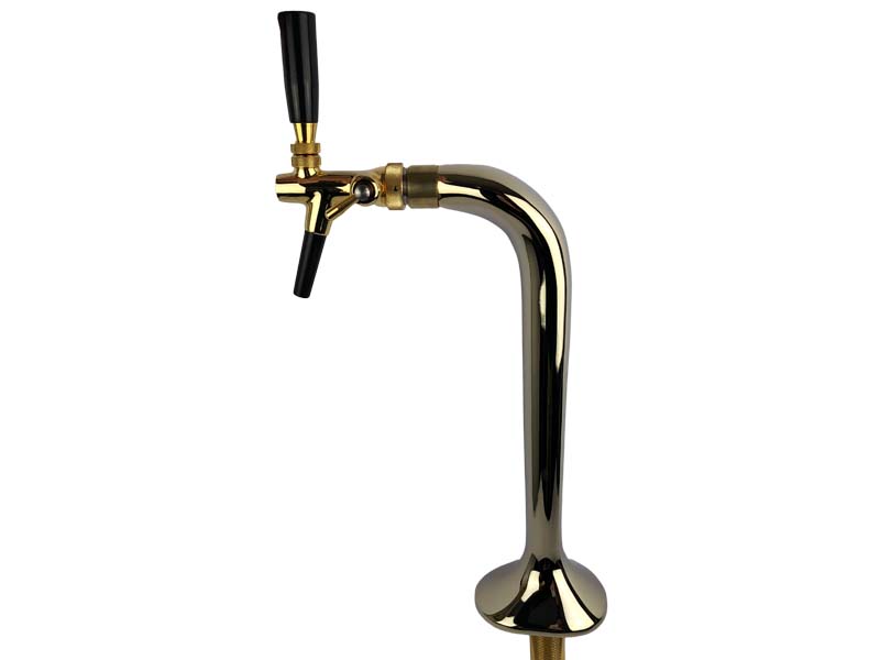 Schwanenhalssäule gold 1 leitig mit Kompensatorhahn Schwanenhalssäule gold 1 leitig mit Kompensatorhahn