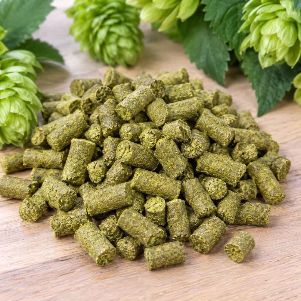 Hopfenpellets Mosaic® Typ 90 12,4% alpha 1000g Hopfenpellets Mosaic® Typ 90 12,4% alpha 1000g