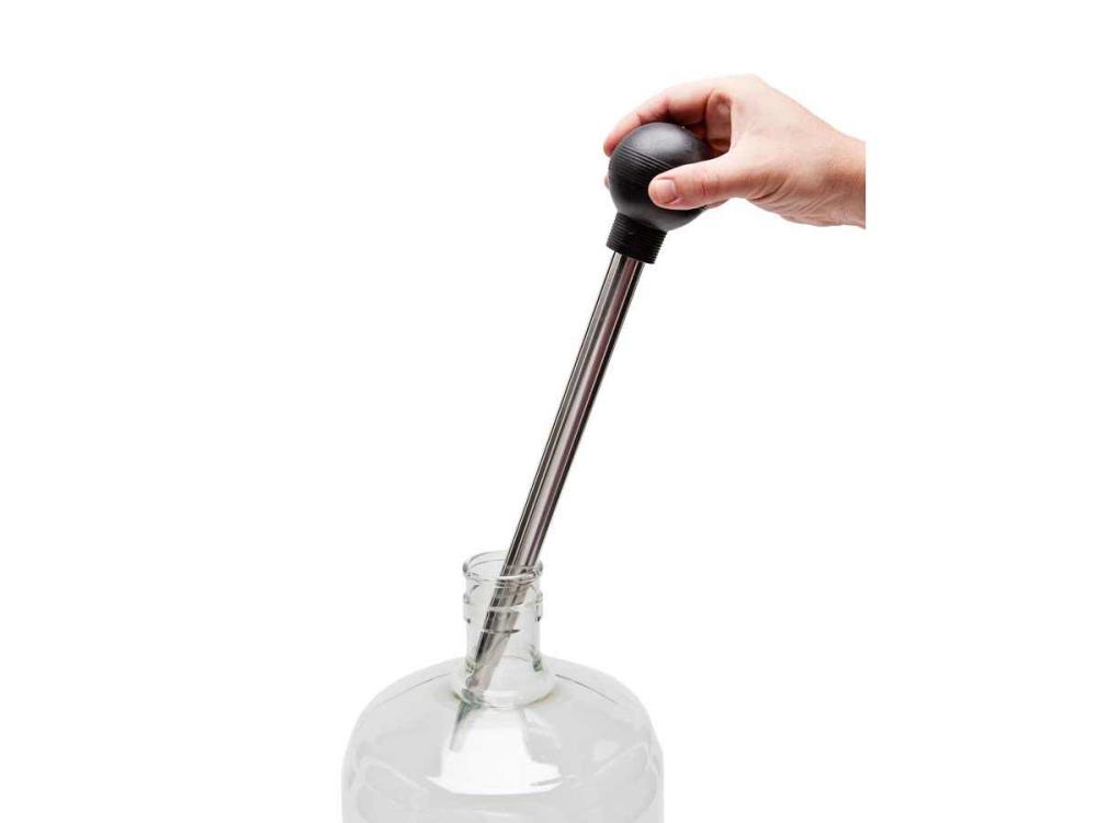 Probenehmer aus Edelstahl mit Gummidruckball Probenehmer aus Edelstahl mit Gummidruckball