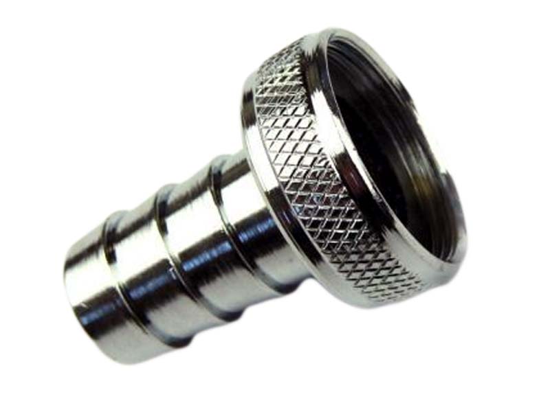 Hose fitting for swivel arm with aerator thread