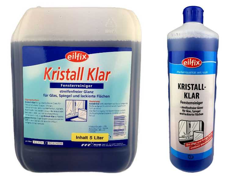 Kristall Klar Glasreiniger in 1 oder 5 Liter