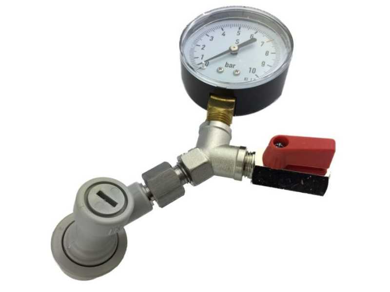 NC keg pressure tester / pressure gauge with drain cock (X)