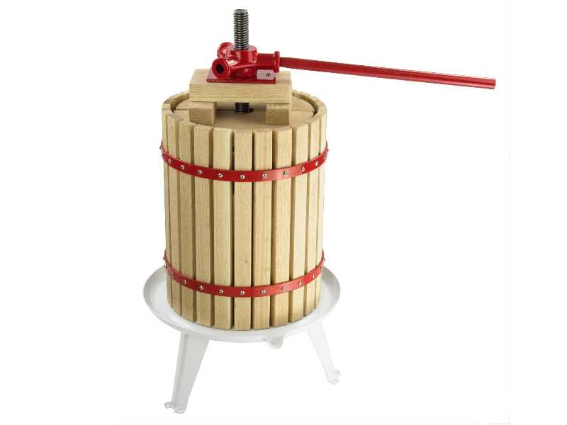 Fruit press with wooden basket 18 l