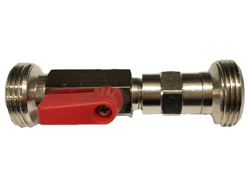 Absperrhahn mit 2x 3/4" AG Absperrhahn mit 2x 3/4" AG