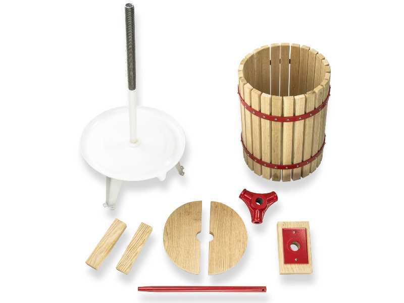 Fruit press with wooden basket 18 l