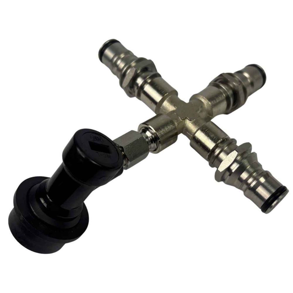 NC Getränk 3-fach Verteiler Ball Lock schwarz NC Getränk 3-fach Verteiler Ball Lock schwarz