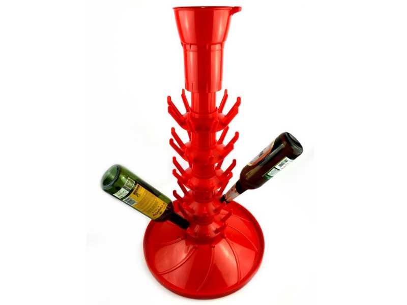 Flaschenabtropfgestell + Flaschenspüler rotierend für 45 Flaschen Flaschenabtropfgestell + Flaschenspüler rotierend für 45 Flaschen