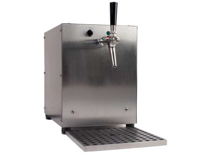 Mulled wine dispenser, 3 KW, 35 l/h, 1 tap, with air compressor, stainless steel by Schankanlagen Koch