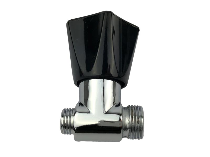 Underflush valve for cold water tap, chrome-plated