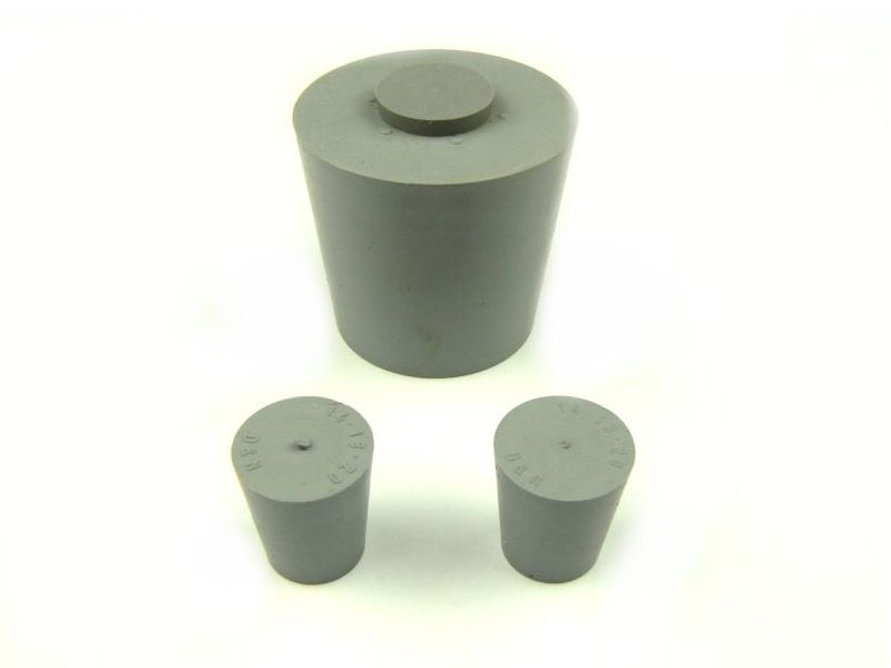 2x Gummistopfen 18/14 ohne Bohrung