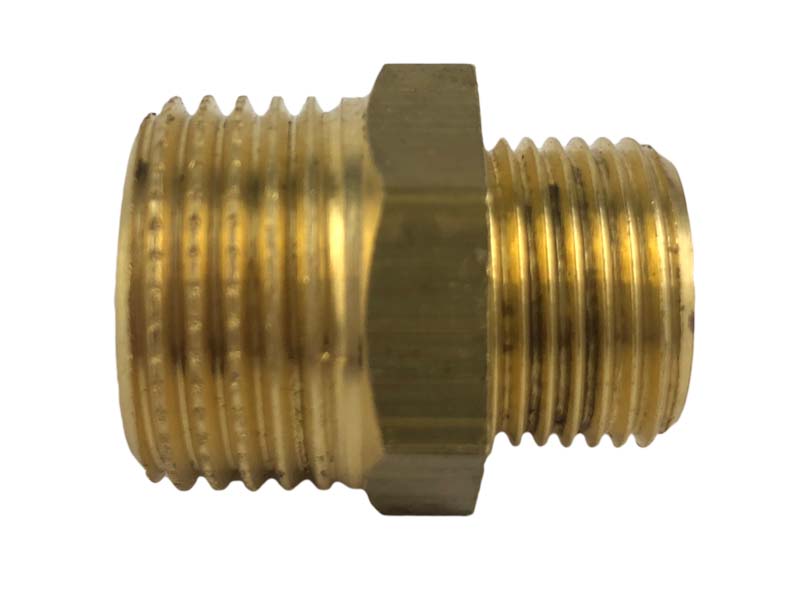 Doppelnippel Verbinder 1/2" AG auf 3/8" AG messing Doppelnippel Verbinder 1/2" AG auf 3/8" AG messing