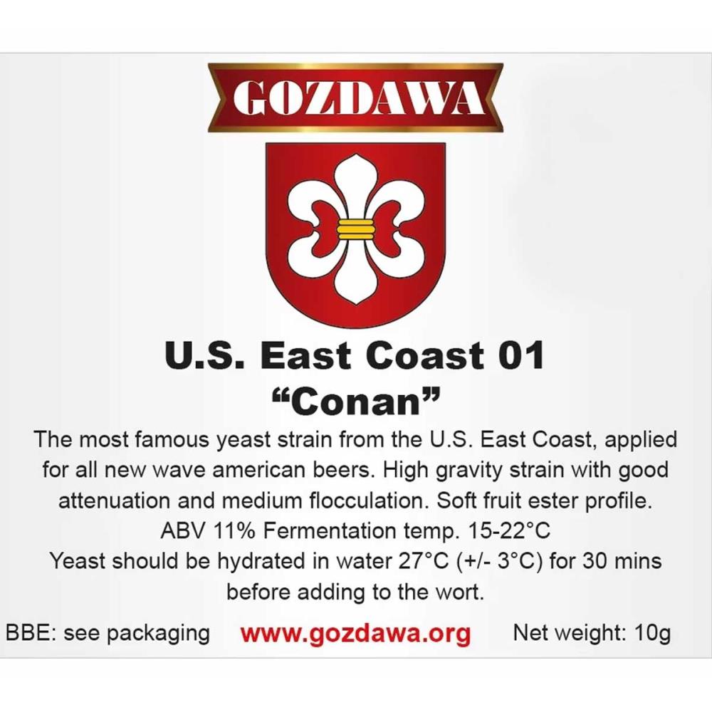 Gozdawa U.S. East Coast 01 'Conan' Bierhefe obergärig 10g