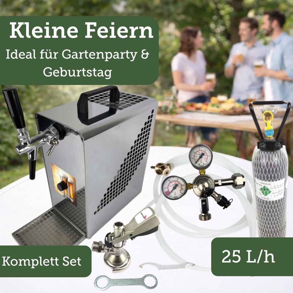 Mini Durchlaufkühler 25 l/h Oprema Edelstahl Look 1 leitig Zapfanlage Komplett Set Mini Durchlaufkühler 25 l/h Oprema Edelstahl Look 1 leitig Zapfanlage Komplett Set