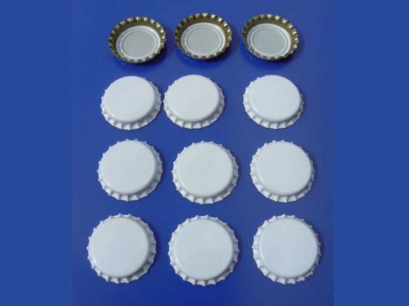 100 crown caps white 26mm