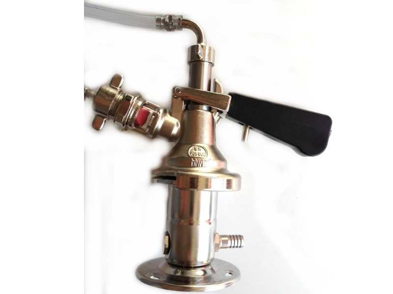 Reinigungsadapter mit 1x Stutzen für Flachfitting aus VA Reinigungsadapter mit 1x Stutzen für Flachfitting aus VA