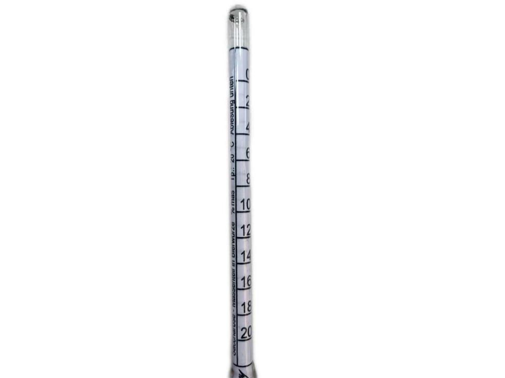 Beer spindle with thermometer Standing cylinder 200 ml plastic