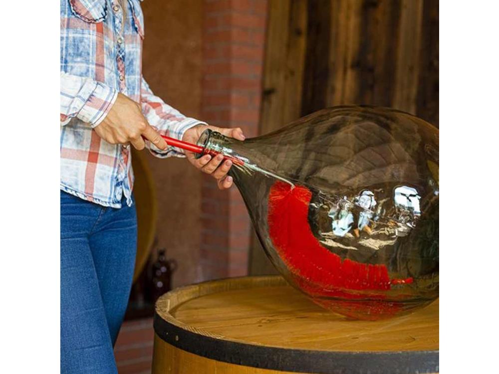 Gebogene Ballonbürste für Glasballons Gebogene Ballonbürste für Glasballons