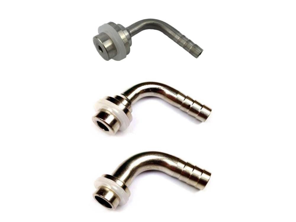 Beer hose nozzle bent 90° stainless steel