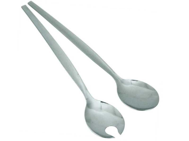 2-piece stainless steel salad servers 27cm long