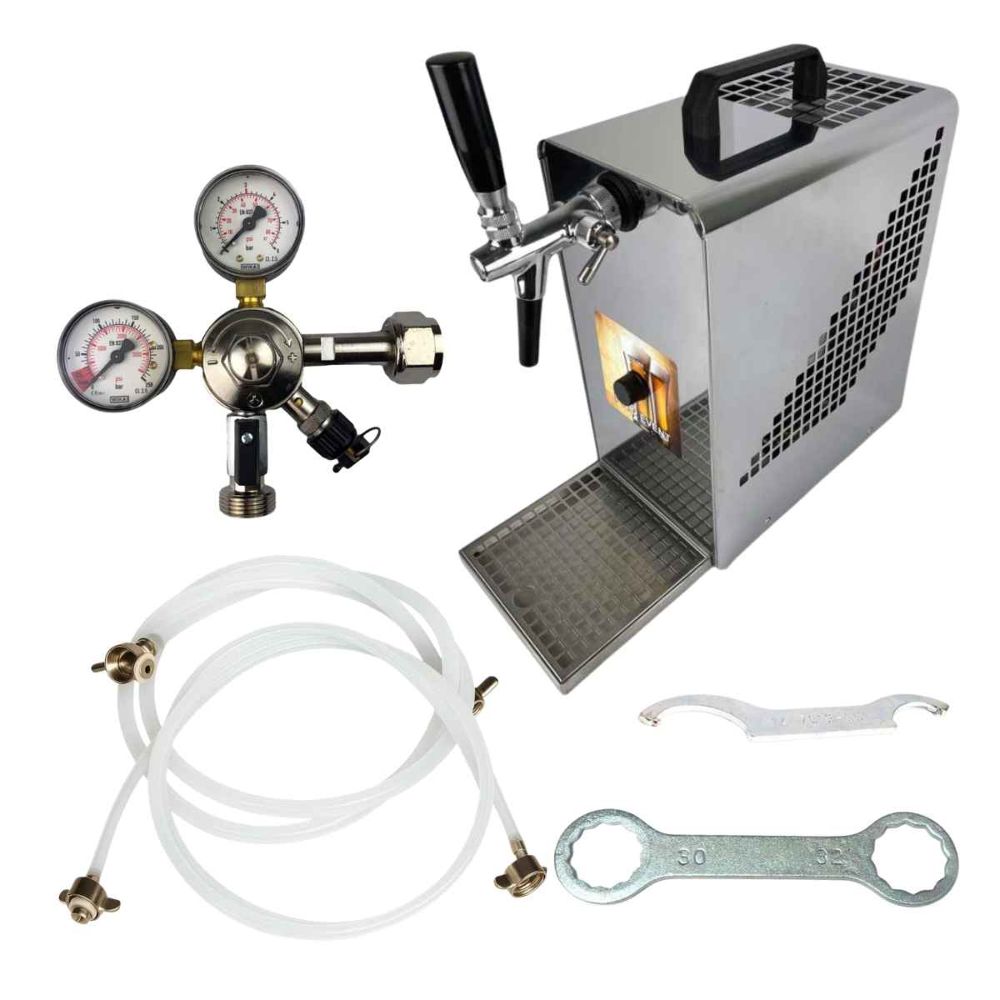 Mini Durchlaufkühler 25 l/h Oprema Edelstahl Look 1 leitig Zapfanlage Basis Set Mini Durchlaufkühler 25 l/h Oprema Edelstahl Look 1 leitig Zapfanlage Basis Set