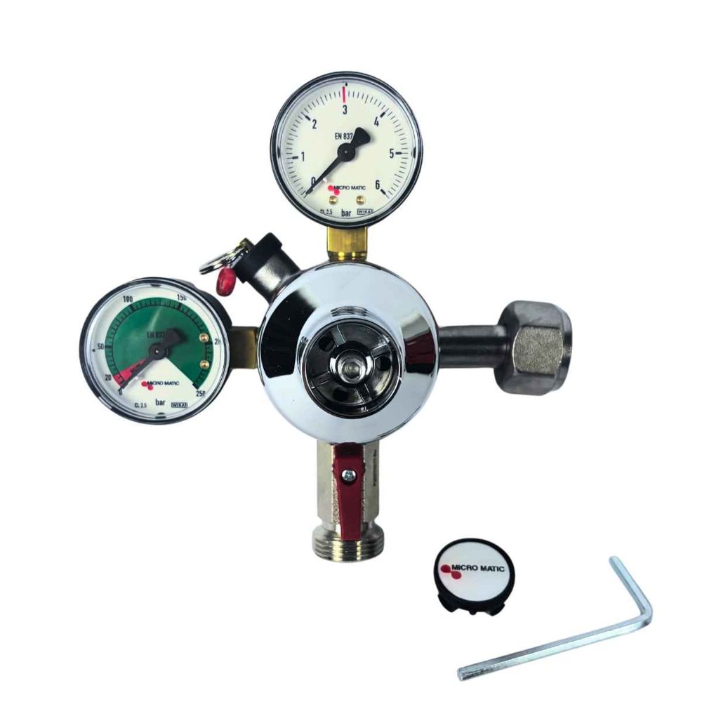 CO2-Druckminderer 3bar 1 leitig Micro Matic Typ Premium Bier CO2-Druckminderer 3bar 1 leitig Micro Matic Typ Premium Bier