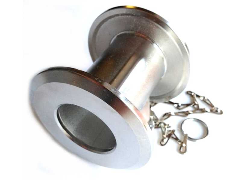 Reinigungsadapter für Flach Zapfkopf aus VA mit Kette Reinigungsadapter für Flach Zapfkopf aus VA mit Kette