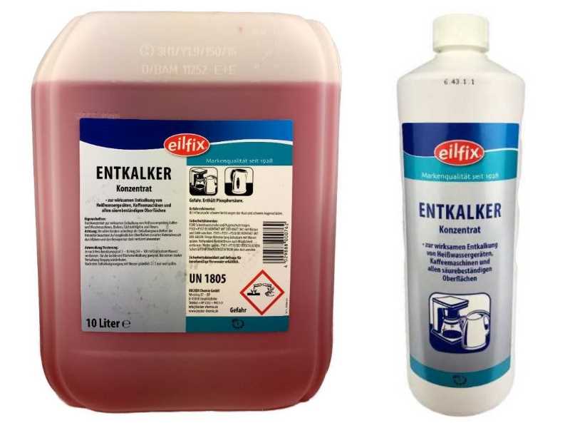 Eilfix descaler concentrate in 1 and 10 liters