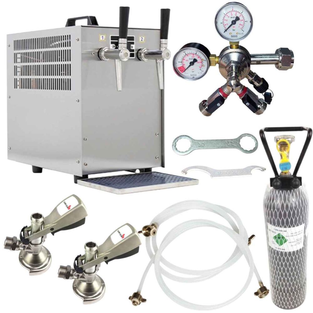 Bierkoffer 60 l/h Oprema Trockenkühler 2 leitig Zapfanlage Komplett Set Bierkoffer 60 l/h Oprema Trockenkühler 2 leitig Zapfanlage Komplett Set