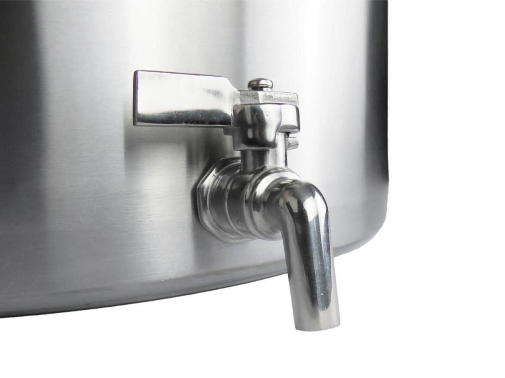 100 liter stainless steel brewing pot with drain tap