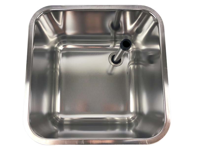 Gläserspülbecken Edelstahl 400x400x300mm mit Zubehör komplett Gläserspülbecken Edelstahl 400x400x300mm mit Zubehör komplett